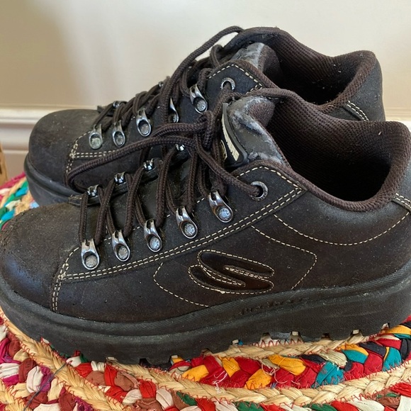 Skechers Brown Suede Jammers Sneakers Durable Everyday Wear - Picture 2 of 7